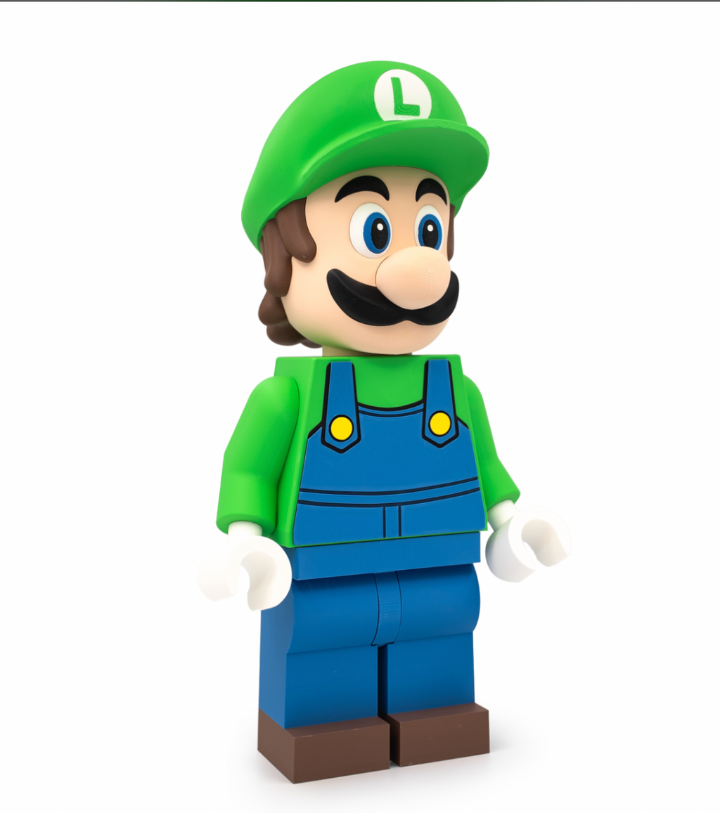 Mini 9-inch Size Luigi Brick Figure