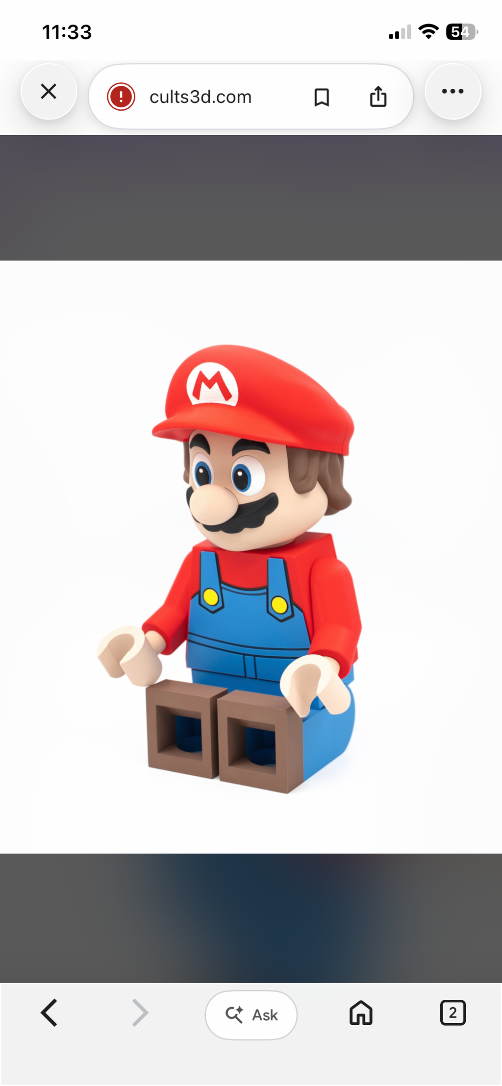 Giant 16-inch Mario Brick Figure