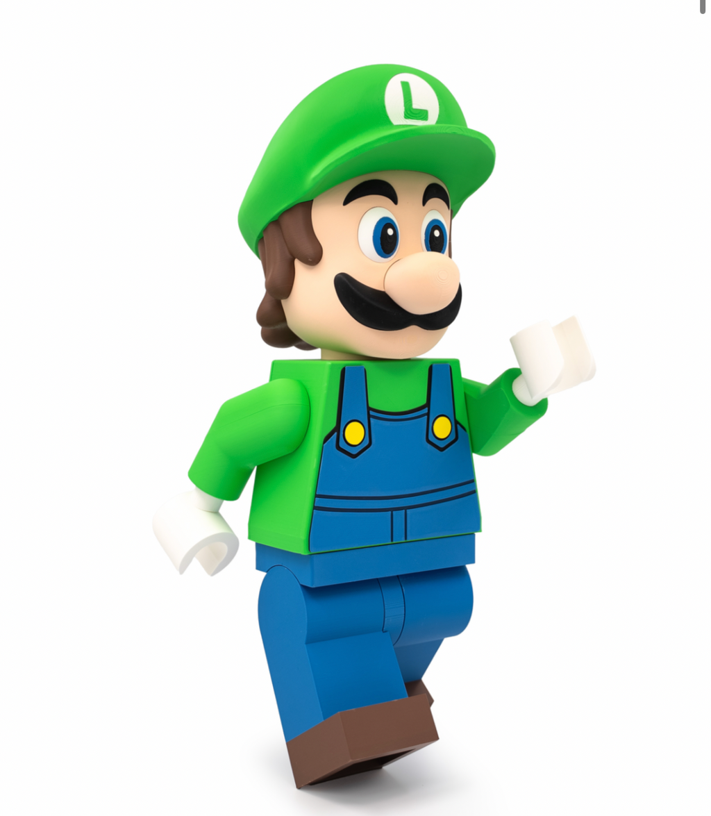 Mini 9-inch Size Luigi Brick Figure