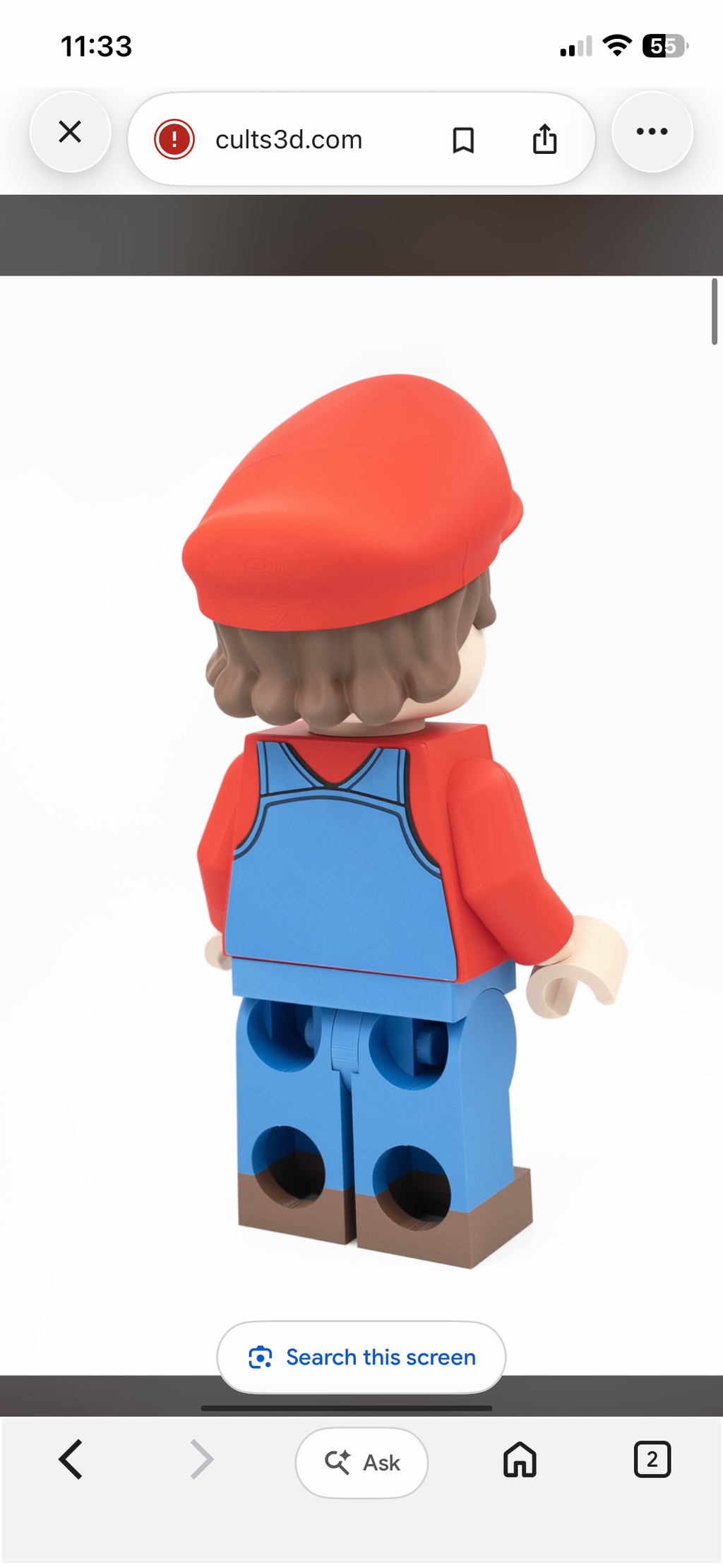Giant 16-inch Mario Brick Figure