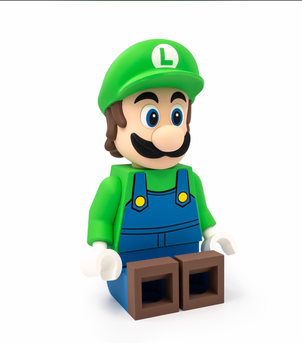 Mini 9-inch Size Luigi Brick Figure